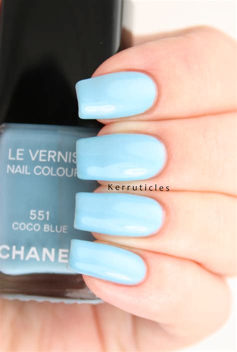 coco blue nails.